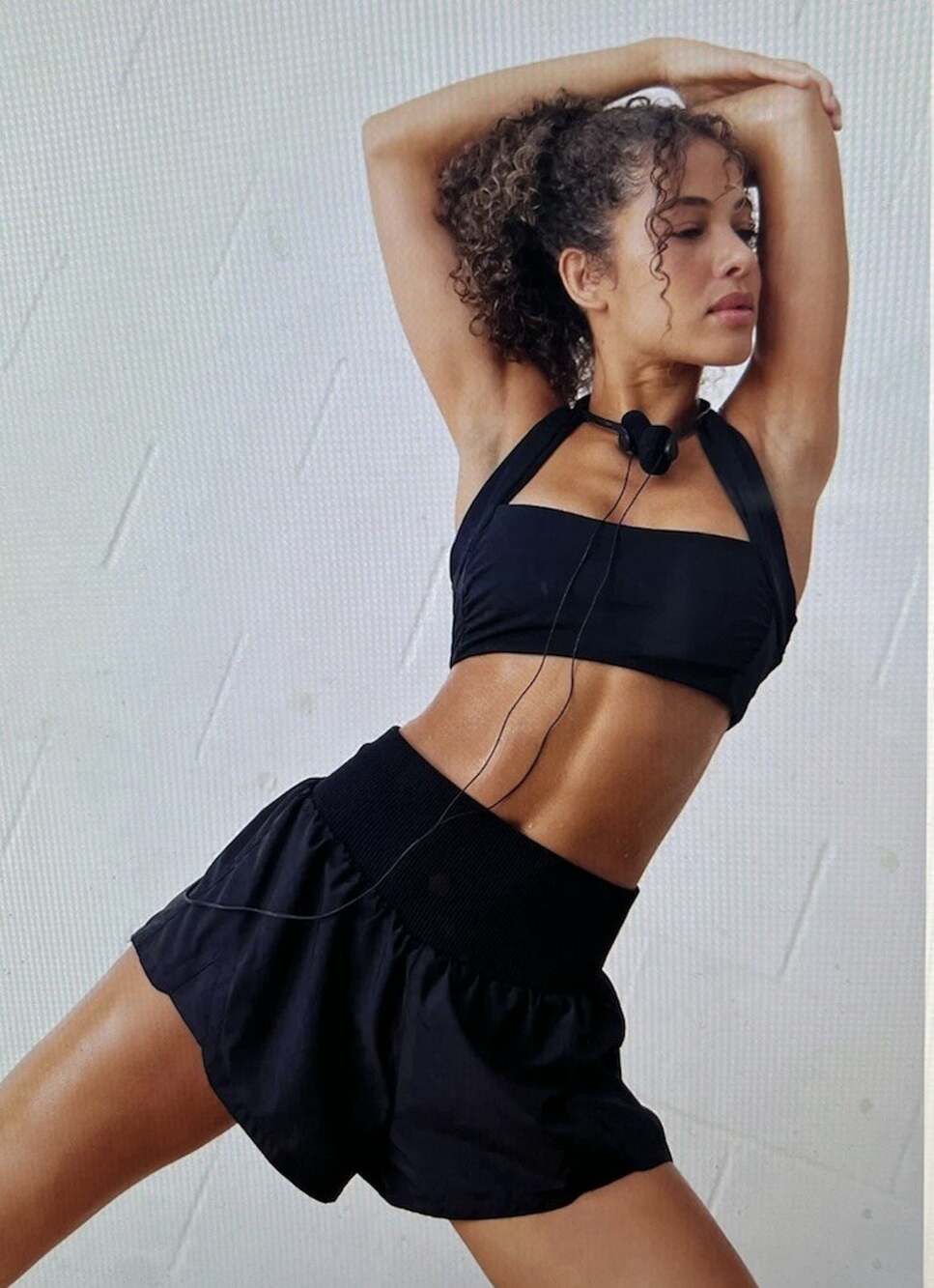 Free People OB1850917 Size Medium Black High-Rise Carpe Diem Shorts Active